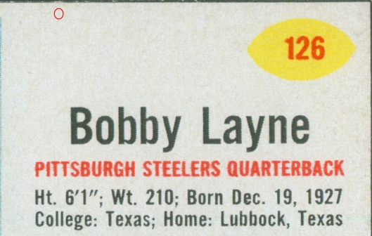 Bobby Layne Sugar Crisp 9 oz. 126 V1